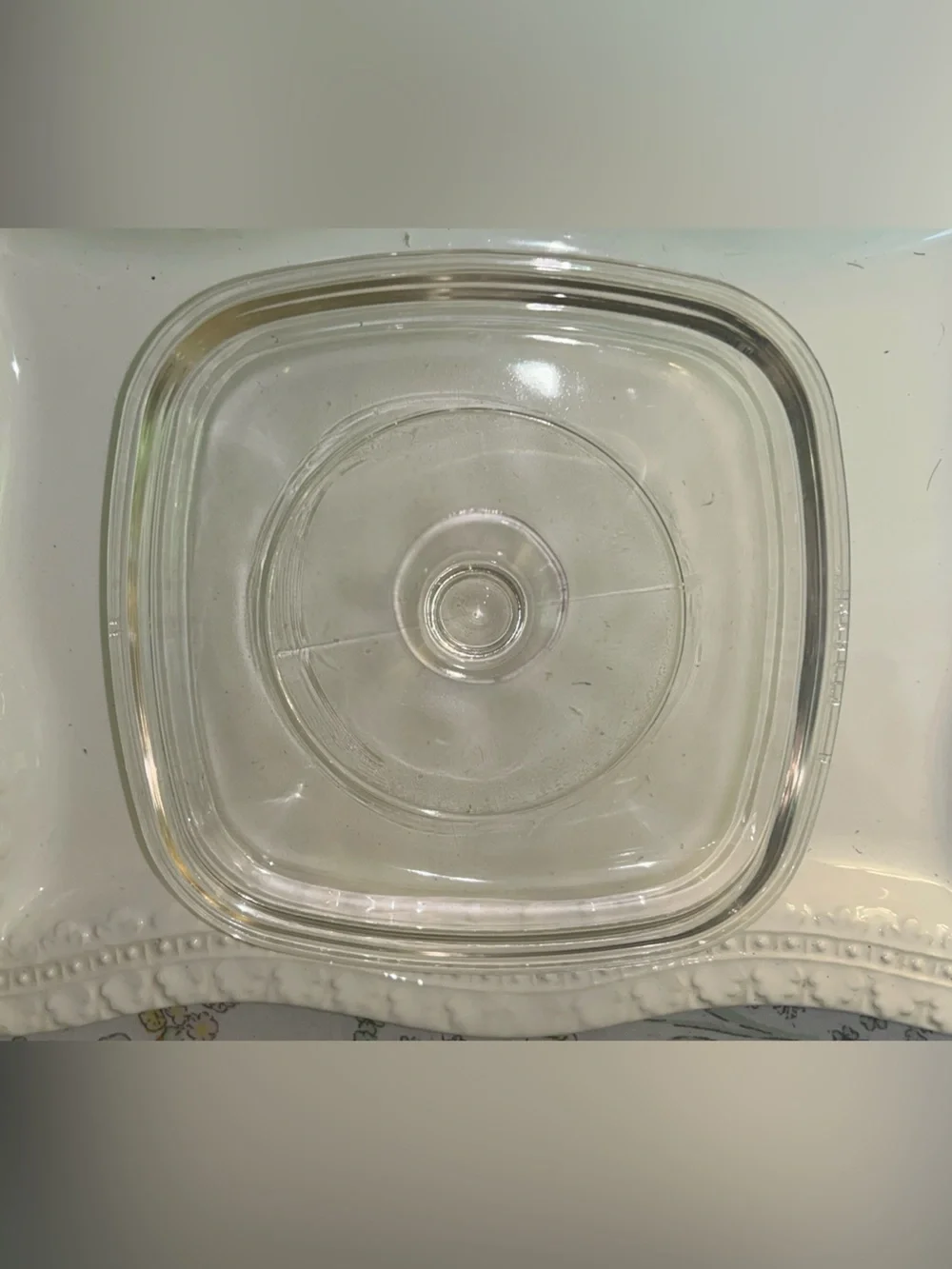 Corning Ware Pyrex square glass casserole lid A7C